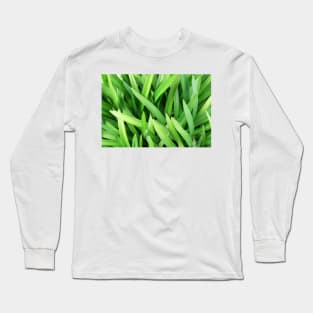 Green Plant Leaf Blades Long Sleeve T-Shirt